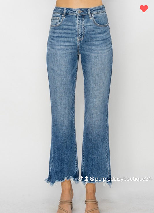 Risen Cropped Jeans